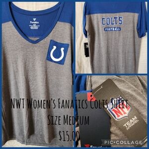 Fanatics Colts Blue and Gray V-Neck Shirt